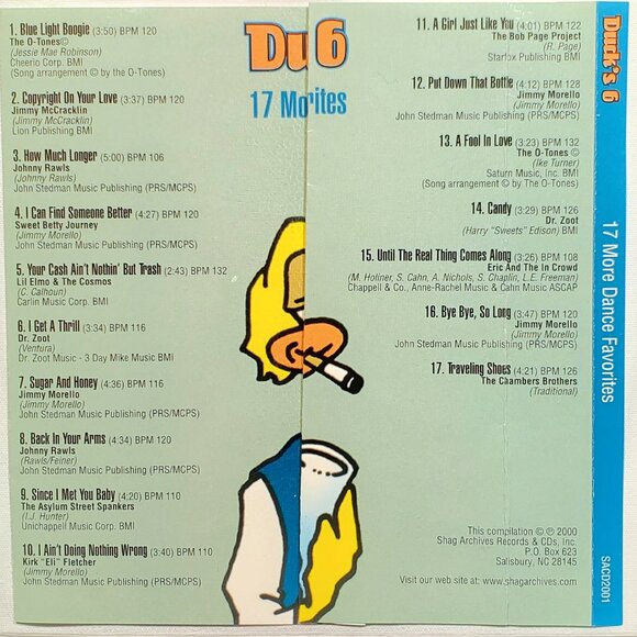 VINTAGE DUCK'S 6...17 MORE BEACH AND SHAG DANCE MUSIC FAVORITES..CD...2000.. - Picture 2 of 2